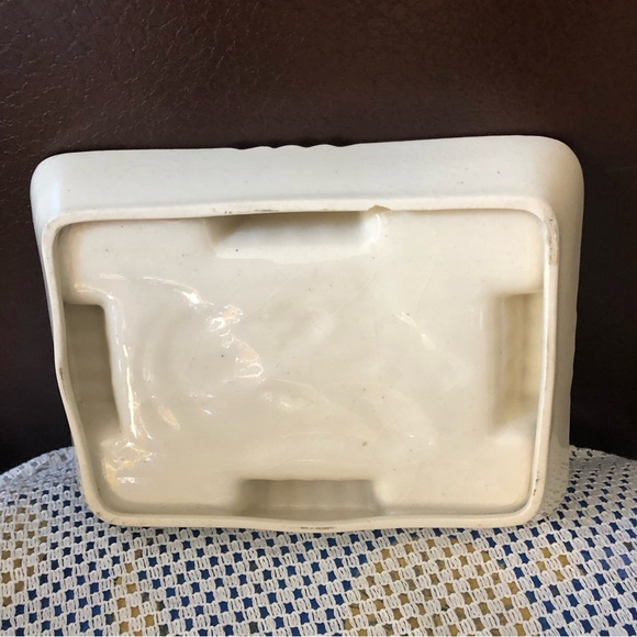 Vintage Dual Horse Head White Stallion Glazed Ceramic Ashtray - Picture 2 of 7